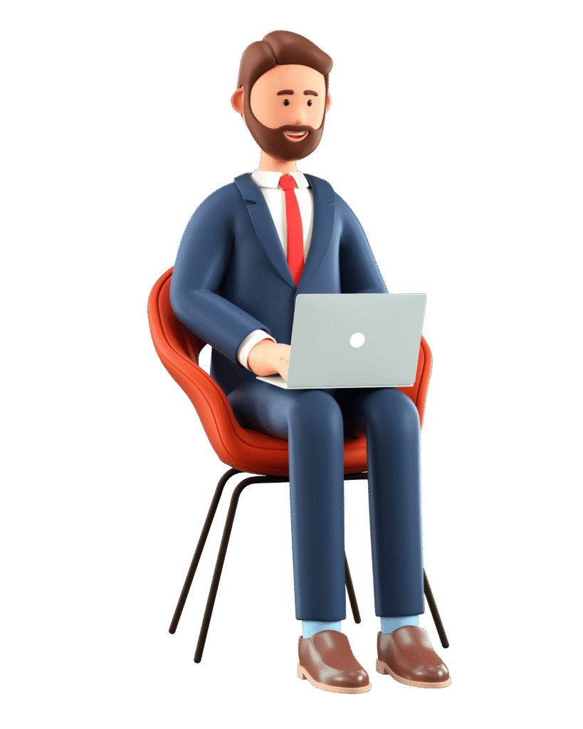 Professional working on a laptop for web and mobile app development