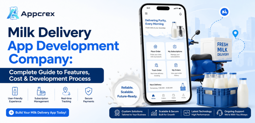 milk delivery app development