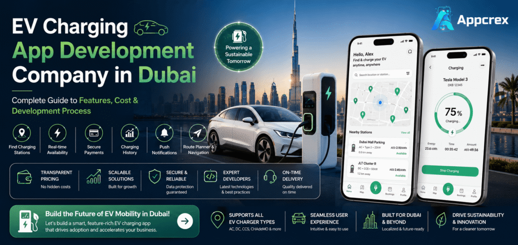 EV Charging App Development Company in Dubai