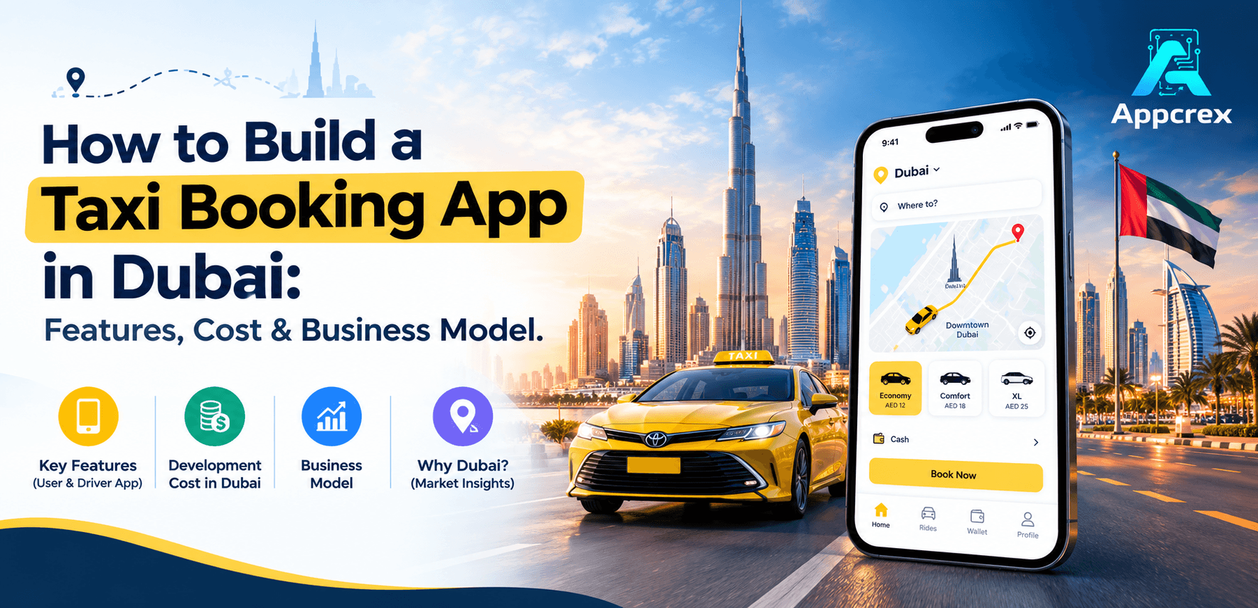 How to Build a Taxi Booking App in Dubai