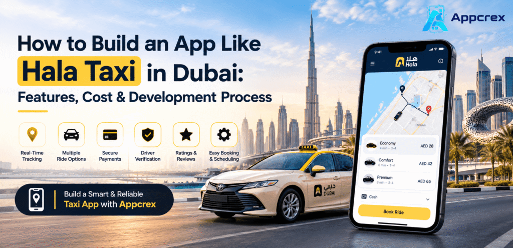 Build an App Like Hala Taxi in Dubai